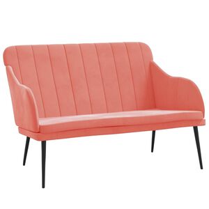 vidaXL Banco 110x76x80 cm veludo rosa