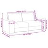 vidaXL Sof&aacute; de 2 lugares em tecido 180x77x82 cm cinzento-escuro