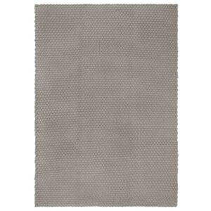 vidaXL Tapete retangular 160x230 cm algod&atilde;o cinza