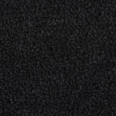 vidaXL Tapete de porta 60x90 cm fibra de coco tufada preto