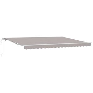 vidaXL Toldo retr&aacute;til Cinzento-claro 450 &times; 300 cm Tecido e Alum&iacute;nio