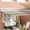 vidaXL Toldo Retr&aacute;til Manual Bege 350 x 250 cm Poli&eacute;ster e Alum&iacute;nio