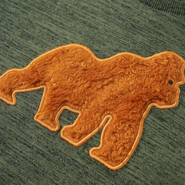 T-shirt de manga comprida para crian&ccedil;a caqui mesclado 116