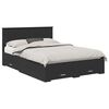 vidaXL Estrutura da Cama Preto 135 x 190 cm Derivados de Madeira