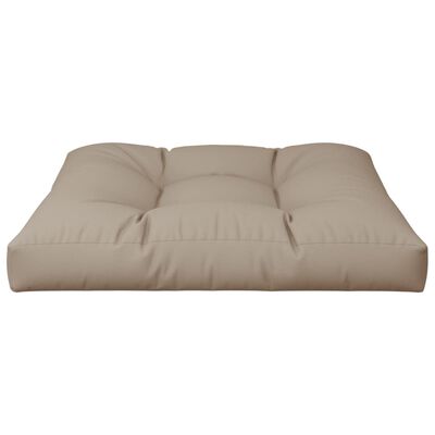 vidaXL Almofadão para sofá de paletes tecido cinzento-acastanhado