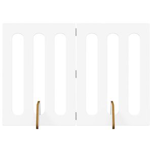 vidaXL Cerca dobr&aacute;vel para pets 2 unid. Branco 100,5 x 38 x 70 cm