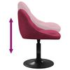 vidaXL Cadeiras de jantar giratórias 6 pcs veludo vermelho tinto