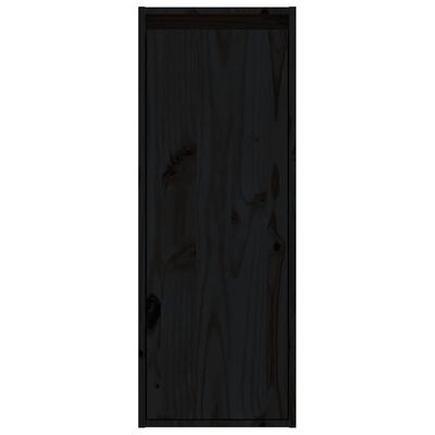 vidaXL Armário de parede 30x30x80 cm pinho maciço preto