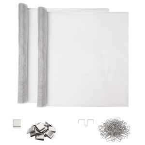vidaXL Tampa de Po&ccedil;o de Luz com Clips 2 unid. 70 x 130 cm Alum&iacute;nio