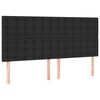 vidaXL Cabeceira Preta 160x5x118/128 cm Couro Sint&eacute;tico