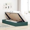 vidaXL Cama com Armazenamento Verde Escuro 90 x 190 cm Veludo