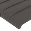 vidaXL Cabeceira cama c/ abas veludo 203x16x118/128 cm cinzento-escuro