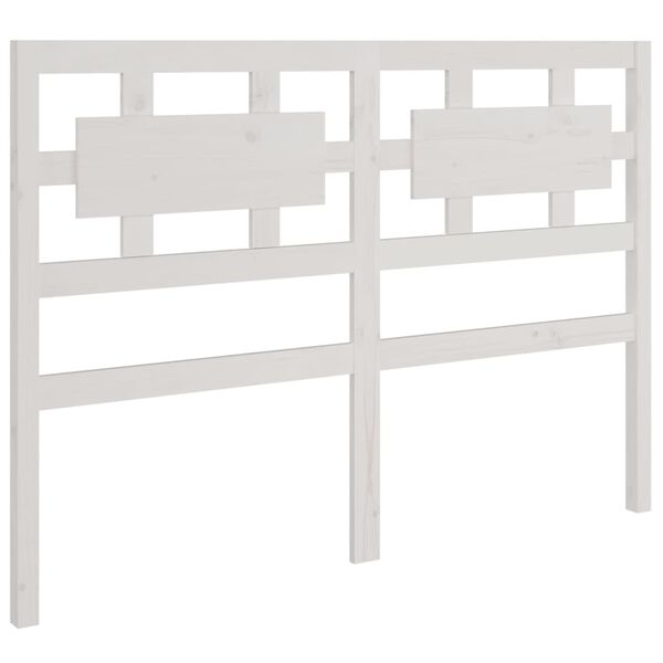 vidaXL Cabeceira de cama 205,5x4x100 cm madeira de pinho maci&ccedil;a branco