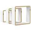 vidaXL Prateleiras de parede em forma de cubo 3 pcs MDF branco