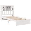 vidaXL Cama com estante sem colch&atilde;o 75x190 cm pinho maci&ccedil;o branco