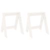 vidaXL Bancos 2 pcs 40x40x45 cm pinho maciço branco