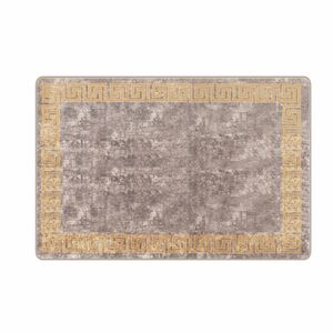 vidaXL Passadeira MARSA Cinzento 100 x 150 cm Poli&eacute;ster e PVC