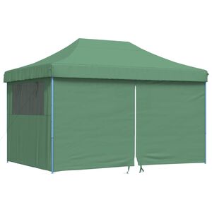 vidaXL Tenda p/ festas pop-up dobr&aacute;vel com 4 paredes laterais verde