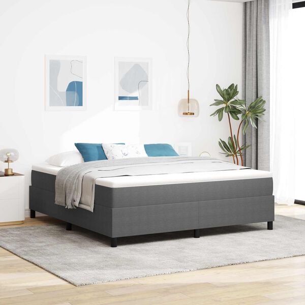 vidaXL Estrado de cama plataforma Cinzento-claro 180 x 200 cm tecido