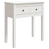 vidaXL Mesa consola 70x35x75 cm pinho maci&ccedil;o branco