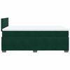 vidaXL Cama boxspring com colch&atilde;o 120x200 cm veludo verde-escuro