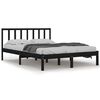 vidaXL Estrutura de cama 160x200 cm pinho maci&ccedil;o preto