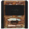 vidaXL Mesa de cabeceira multicor 40x35x40cm madeira maciça recuperada