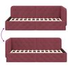 vidaXL Estrutura de Cama de Canto Vinho Vermelho 100 x 200 cm tecido