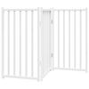 vidaXL Port&atilde;o p/ c&atilde;es dobr&aacute;vel 3 pain&eacute;is 150 cm abeto maci&ccedil;o branco
