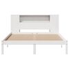 vidaXL Cama com estante sem colch&atilde;o 160x200 cm pinho maci&ccedil;o branco
