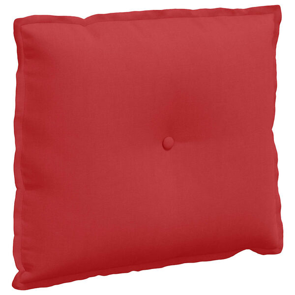 vidaXL Travesseiro para Costas Vermelho 60 x 19 x 50 cm tecido