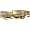vidaXL 7 pcs conjunto sof&aacute;s jardim madeira de pinho impregnada
