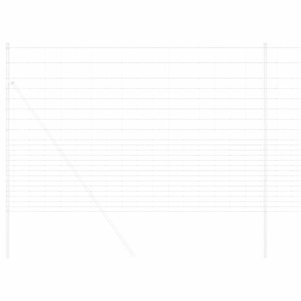 vidaXL Cerca de campo Prateado 25 x 1,6 m Aço galvanizado
