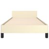 vidaXL Estrutura cama c/ cabeceira sem colchão 90x200 cm creme