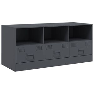 vidaXL M&oacute;vel de TV 99x39x44 cm a&ccedil;o antracite
