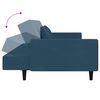 vidaXL Sof&aacute;-cama 2 lugares com duas almofadas veludo azul