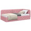 vidaXL Estrutura de Cama de Canto Rosa 90 x 190 cm Veludo