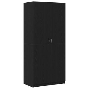 vidaXL Guarda-roupa Carvalho Preto 90 x 52 x 200 cm