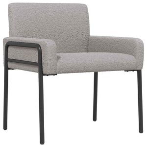 vidaXL Poltrona Cinzento-claro Boucl&eacute;