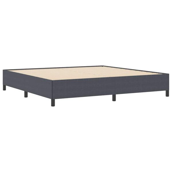 vidaXL Cama Box Cinza Escuro 200 x 200 cm Veludo