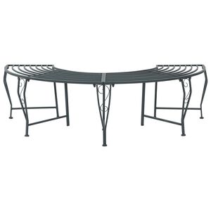 vidaXL Banco de &Aacute;rvore 4-N&uacute;mero de lugares 160 x 80 x 44 cm A&ccedil;o