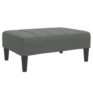 vidaXL Apoio de p&eacute;s 77x55x31 cm tecido cinzento-escuro