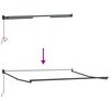 vidaXL Toldo Retr&aacute;til Cinzento-claro 350 x 250 cm Poli&eacute;ster e Alum&iacute;nio