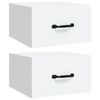 vidaXL Mesas de cabeceira montagem na parede 2 pcs 35x35x20 cm branco