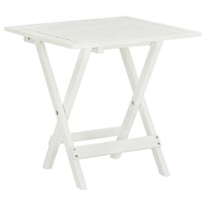 vidaXL Mesa de bistr&ocirc; 46x46x47 cm madeira de ac&aacute;cia s&oacute;lida branco