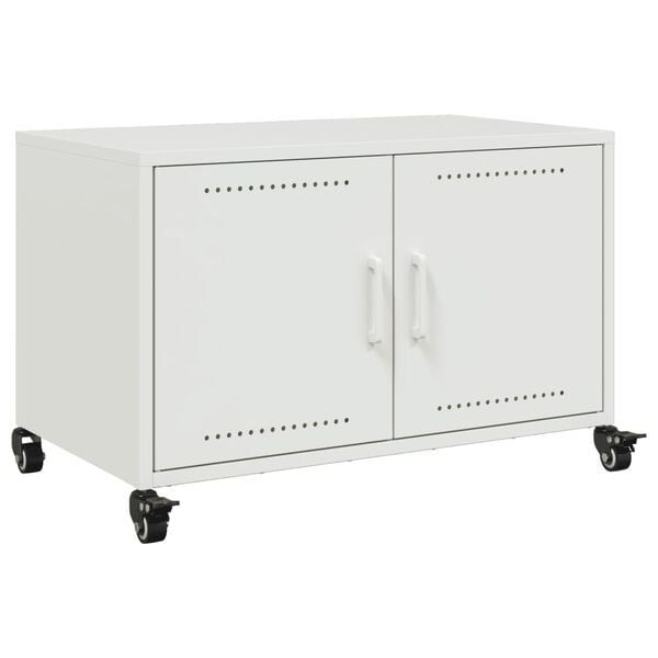 vidaXL M&oacute;vel de TV 68x39x43,5 cm a&ccedil;o branco