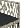 vidaXL 15 pcs conj. jantar jardim c/ almofad&otilde;es vime PE cinzento-claro