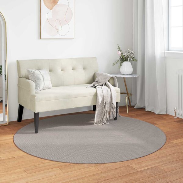 vidaXL Tapetes de &aacute;rea Redondo Creme e Taupe &Oslash; 120 CM