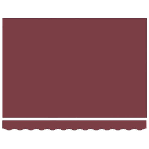 vidaXL Toldo Retr&aacute;til Manual Borgonha 350 x 250 cm Poli&eacute;ster e Metal