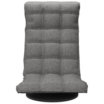 vidaXL Cadeira de piso giratória tecido cinzento-claro